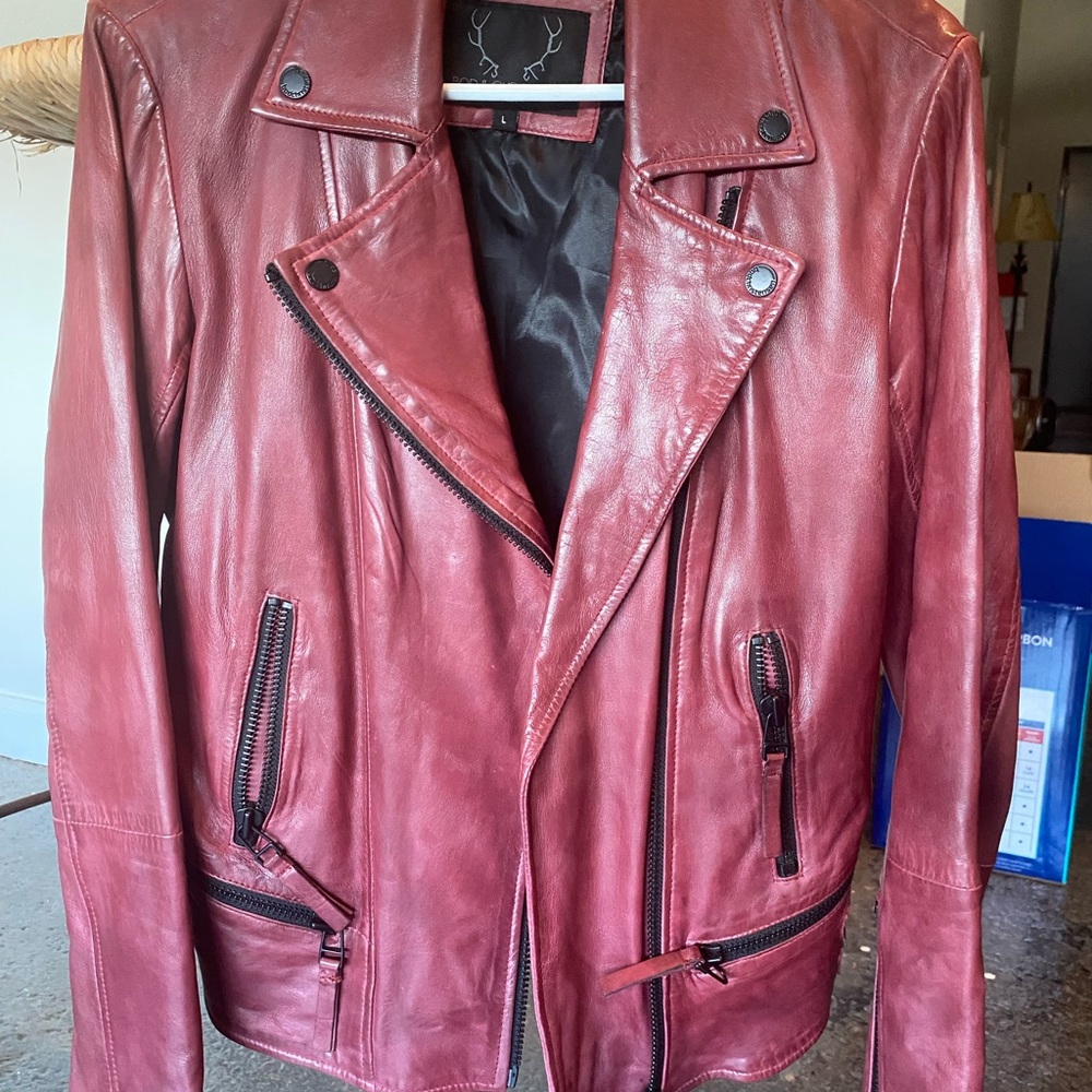 Bod & Christensen Lamb Skin Buttery Leather Jacket - Picture 2 of 7